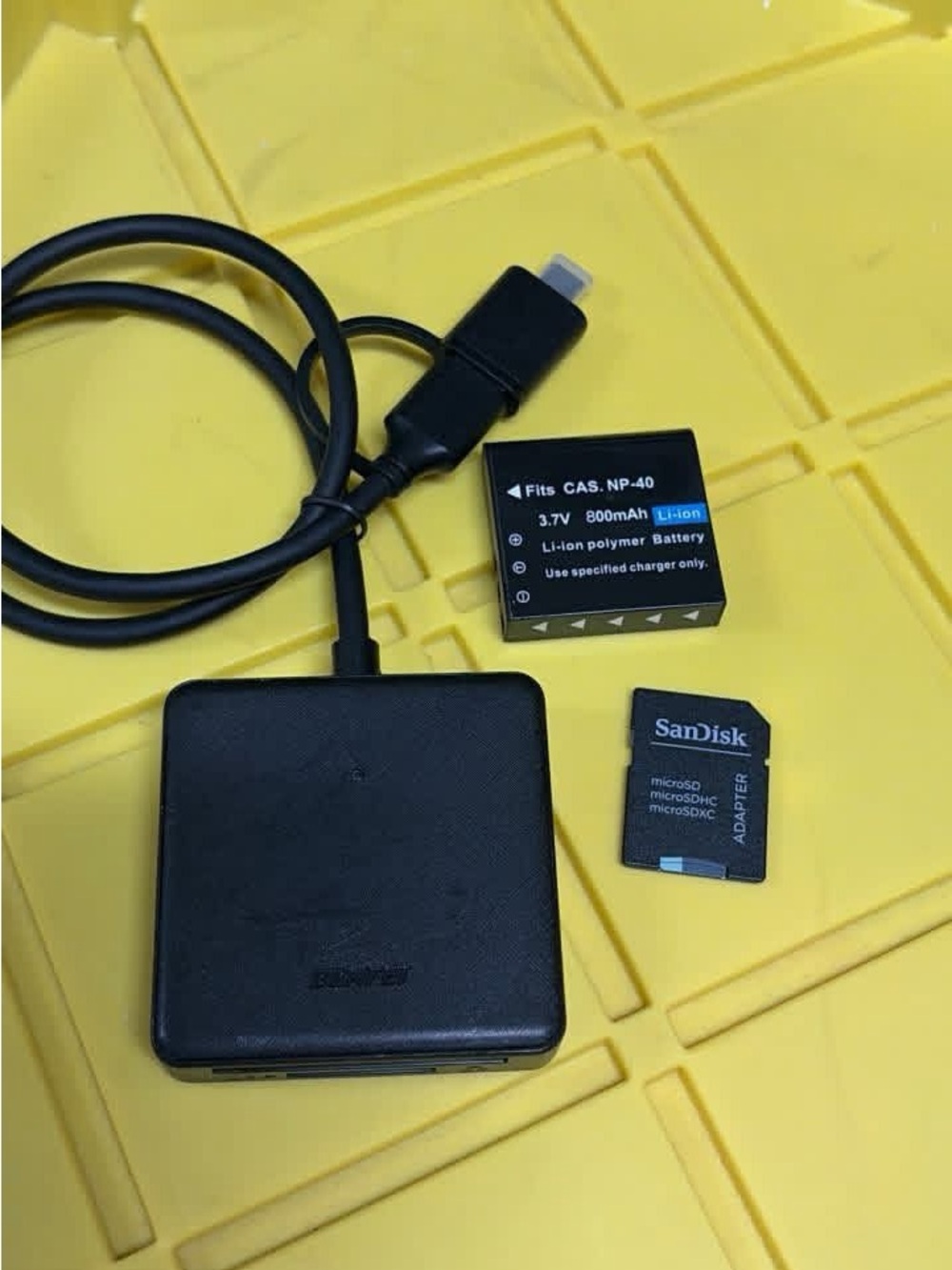 Benefi Black Multi-Card Reader with USB Cable battery scan disk adapter micro SD